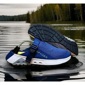 Spyder Ranger Sandals Water Blue Yellow Men 12 Slip On Shoes Buckle Mesh Outdoor